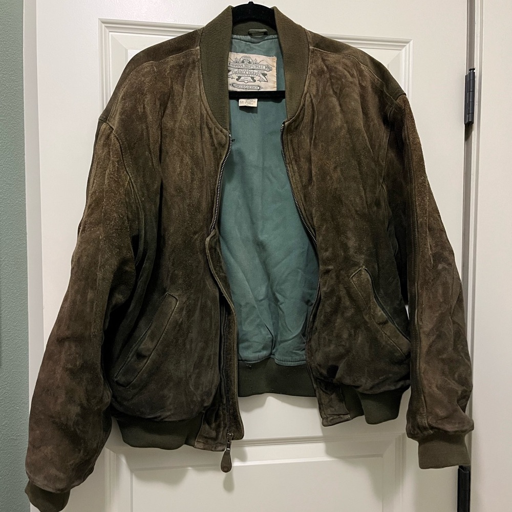 Banana Republic Brown Suede Bomber Jacket